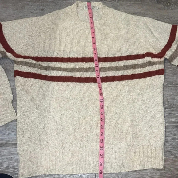 McGeorge of Scotland sweater size xl wool linen and cotton stripe vintage - Picture 5 of 7